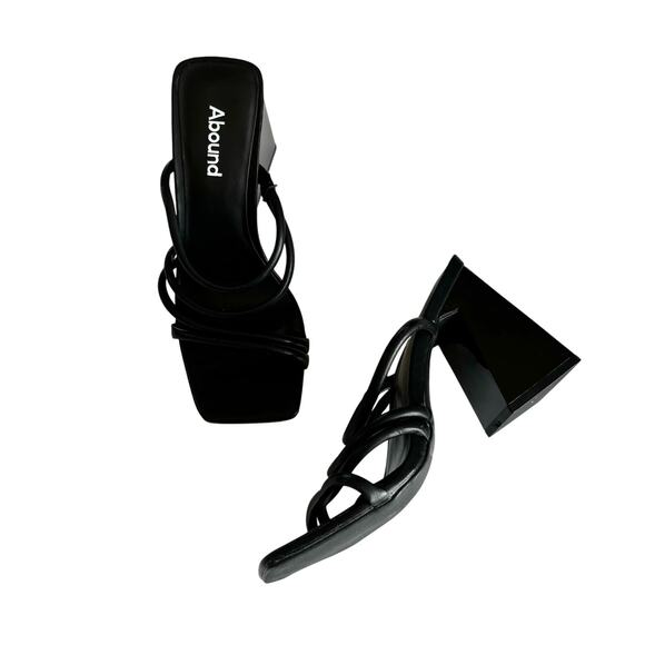 Abound Women's Austyn Tubular Strappy Block
Heel Black Platform Sandals Size 6 - Picture 1 of 7